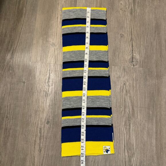 Universal Studios Minions Scarf Striped 50” X 9” Blue Yellow Gray Casual Fun - Picture 3 of 5